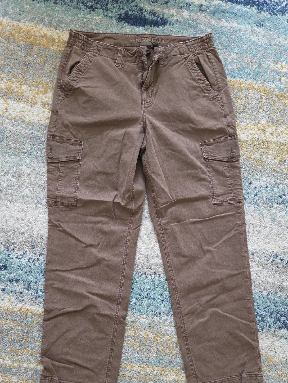 AE Stretch Curvy Cargo Straight Pant - Picture 2 of 3
